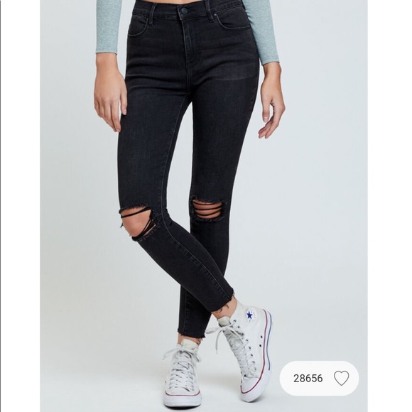 H&M Denim - NWOT H&M Black Destroyed High Waisted Jeggings